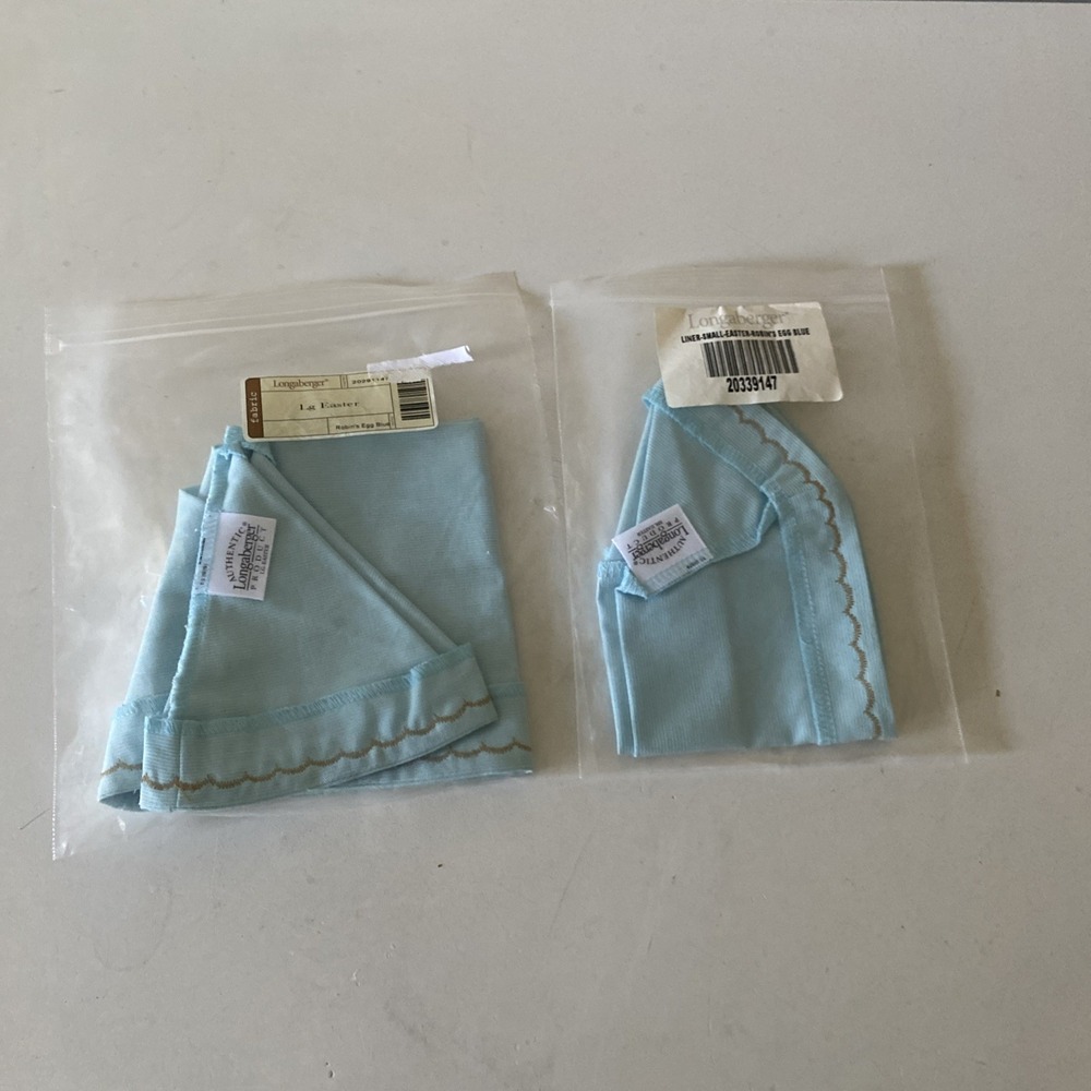 Longaberger 2003 Large & Small Easter Liner in Robin's Egg Blue #20291147 - Picture 6 of 9